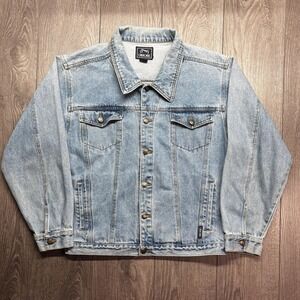 Vintage Cherokee Blue Denim Jean Jacket Trucker Small 1990s Button